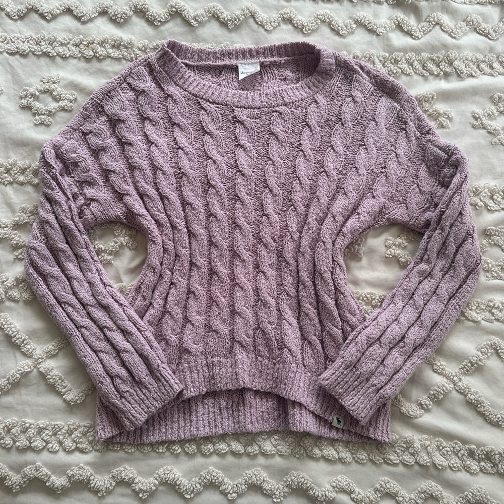 Abercrombie Kids Lilac Cable Knit Sweater